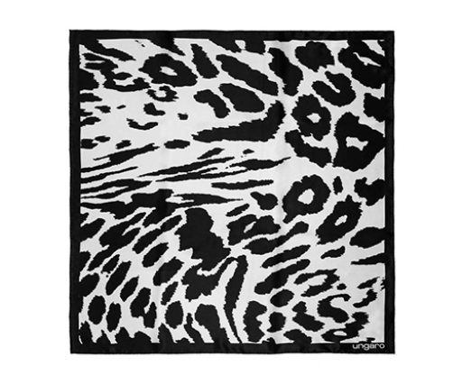 Foulard Soie Lina White & Black UNGARO