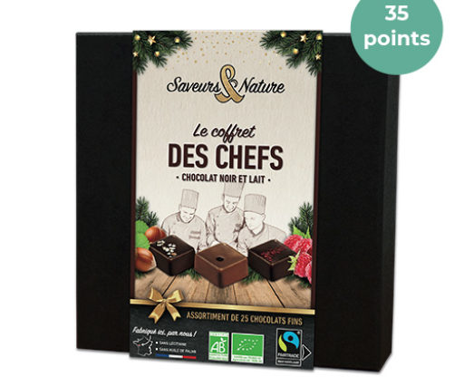 Coffret des chefs assortiment de chocolat noir et au lait